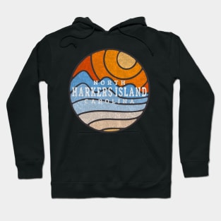 Harkers Island, NC Summertime Vacationing Stained Glass Sunrise Hoodie